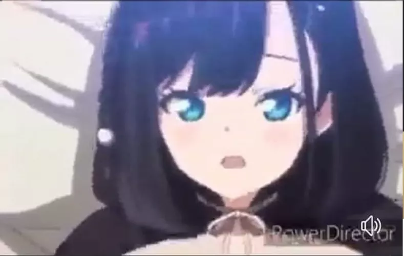 LF Color Source: 1girl, blue eyes, black hair, blush, on bed