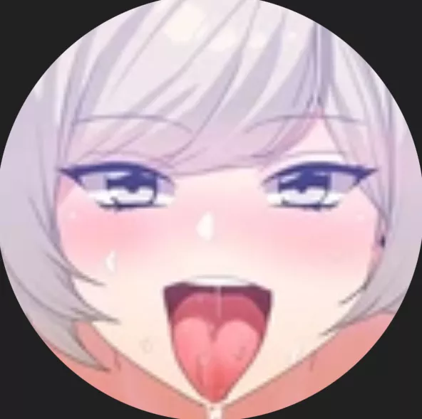 LF Color Source: 1girl, blush, close up, eyebrows visible through hair, tongue out, white/silver hair, blue/silver eyes, upper teeth