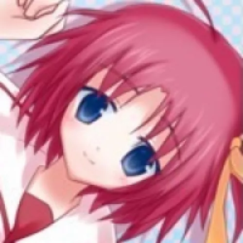 LF color source: 1girl, crop ,face, blue eyes, red hair, yellow ribbon, smiling, lying down