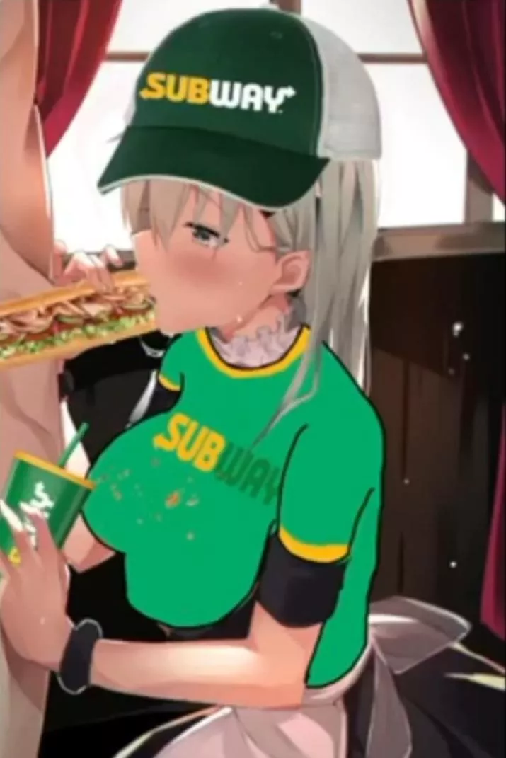 LF Color Source: 1girl, penis, blowjob, silver hair, big breasts, meme, subway, blush