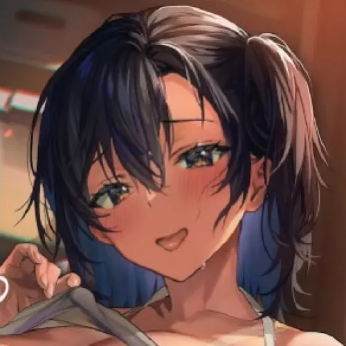 LF Color Source: 1girl, short hair, sweat