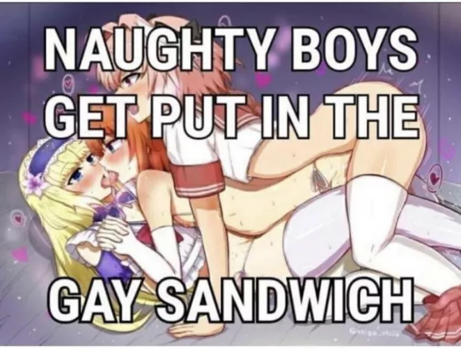 Lf color source: 3boys, thigh highs, femboys, “traps”, kissing, french kissing, double penetration, DP