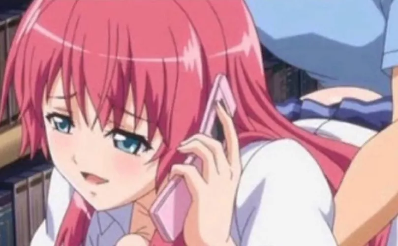 LF color source: pink hair, phone, uniform