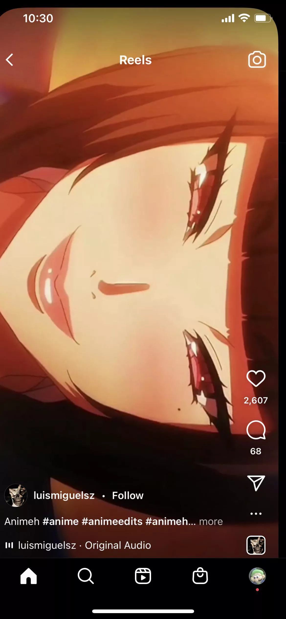 Lf color source: Red eyes, Dark hair, beauty mark