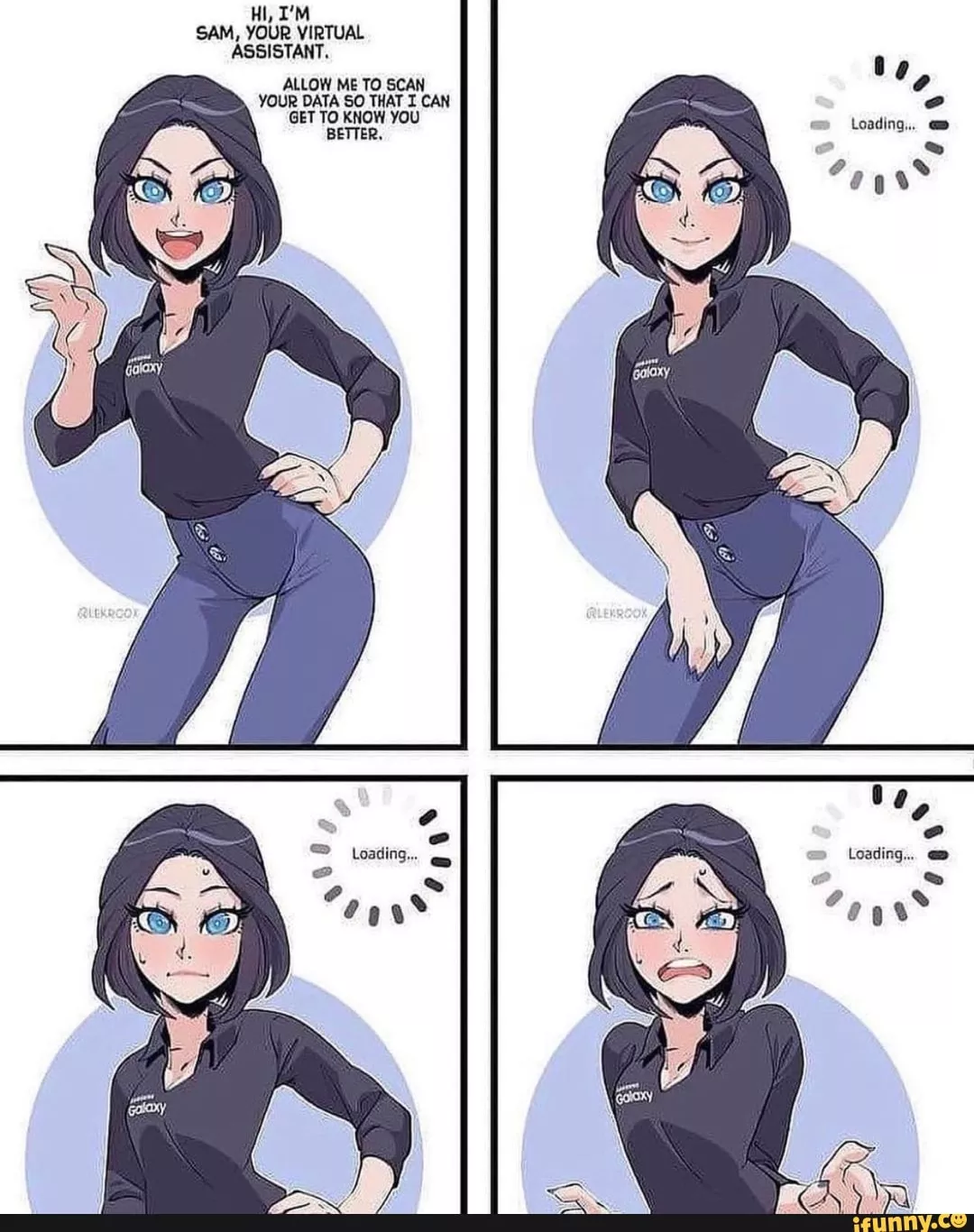 Lf Color Source: Samsung Sam, 4 panels, loading circle, 