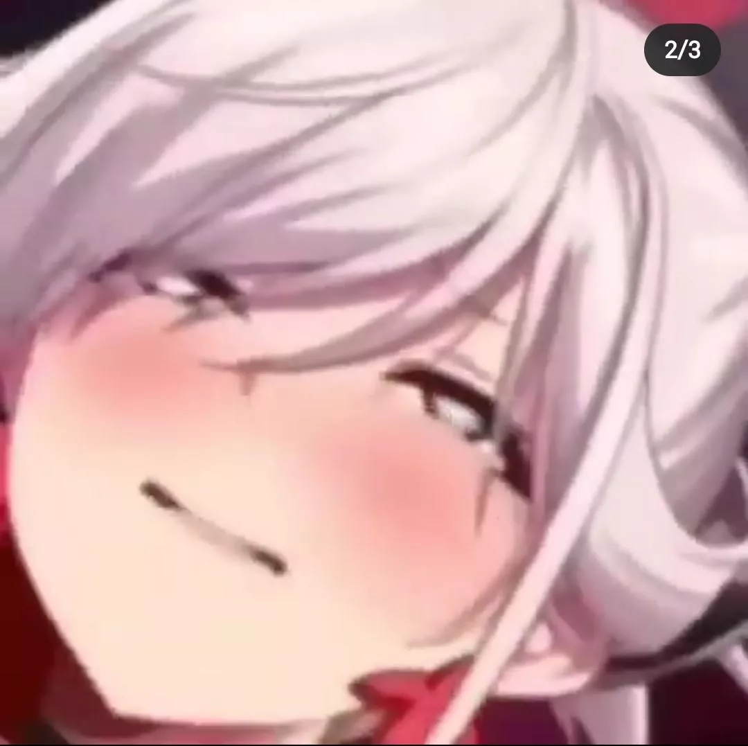 LF Color Source: white hair, 1girl, blue eyes, crossed eyes, red earrings