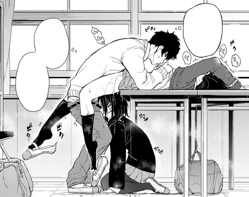 LF Mono Source: 1boy, 2girls, eating tits, blowjob,under desk.