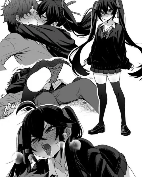 LF Mono Source: 1girl, 1boys, Kiss