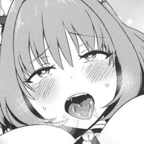 LF Mono Source: 1girl, blushing, short hair, ahegao, heart eyes,