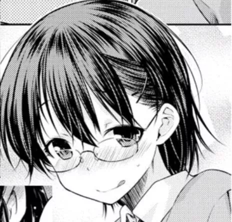 LF Mono Source: 1girl, face focused, glasses, short hair, black hair, hair between eyes, blushing, open eyes, looking at viewer, tongue out