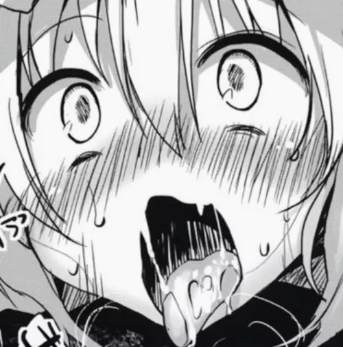 LF mono source: ahegao, tongue out, blushing