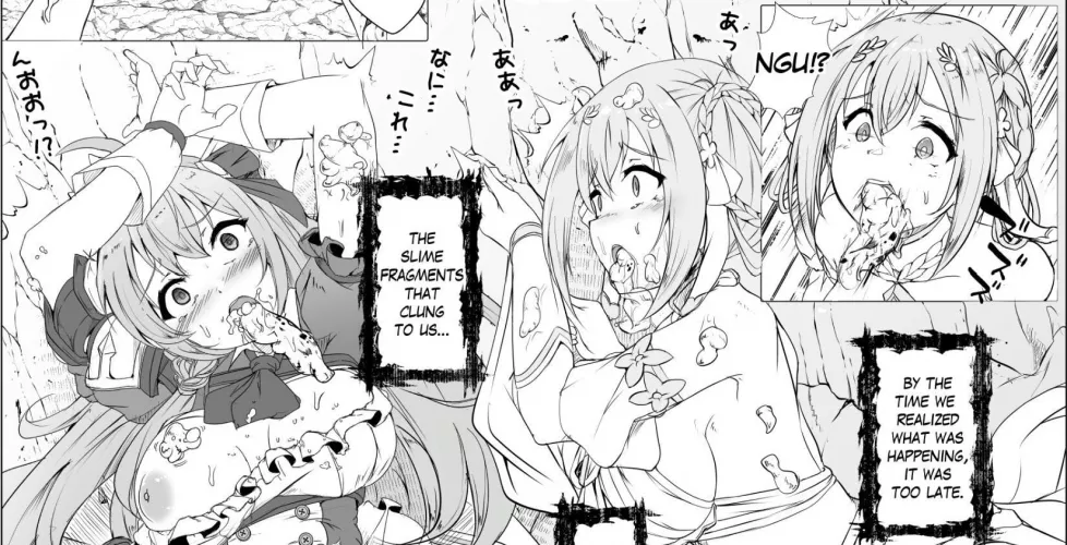 LF Mono Source “By the time we realized what was happening” “The slime fragments that clung to us…” [2girl/Slime]