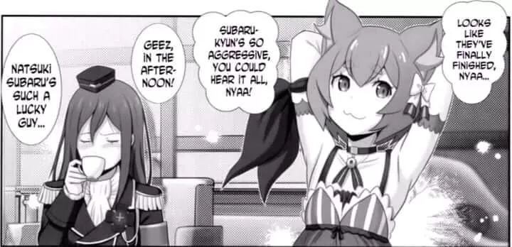 LF mono source: looks like they've finally finished, nyaa... Subaru kyuns so aggressive, you could hear it all nyaa! Geez in the afternoon! Natsumi Subaru is such a lucky guy... Re:zero, Felix Argyle, Crusch Karsten, Femboy, Catboy, armpits, cat ears, b