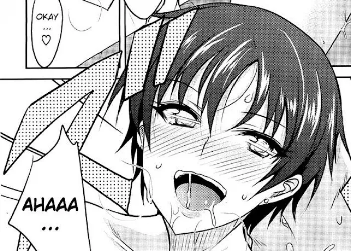 LF Mono Source : okay…“heart”, AHAA…, blush, sweat, saliva, short hair, and earrings