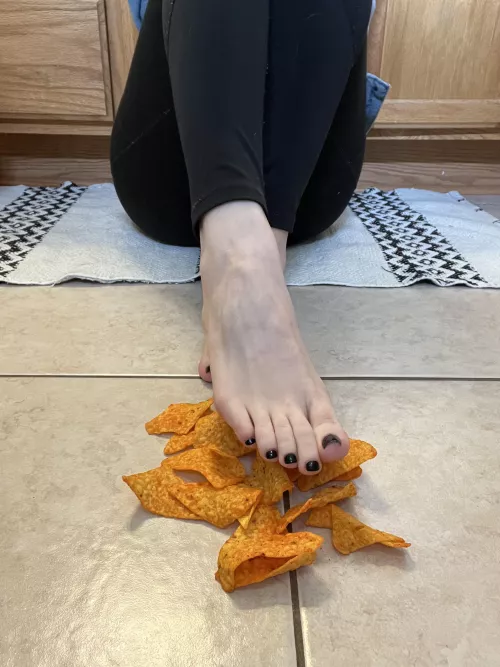 Lick up the crumbs for me?