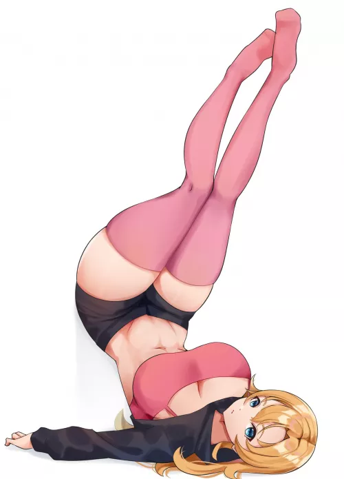 Lifting her legs up for you. Lifting her legs up for you.