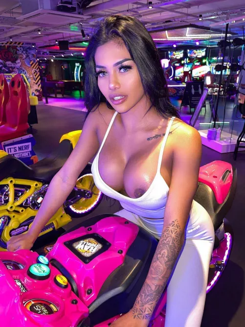 Lil slip at the arcade Lil slip at the arcade