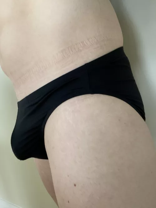 Lil tight black briefs
