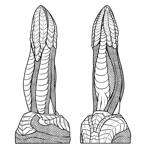 Line art for Orochi (drawn by me, link to this and other lineart in comments)