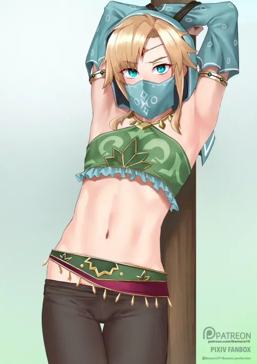 Link all tied up and vulnerable (Ikemeru19)