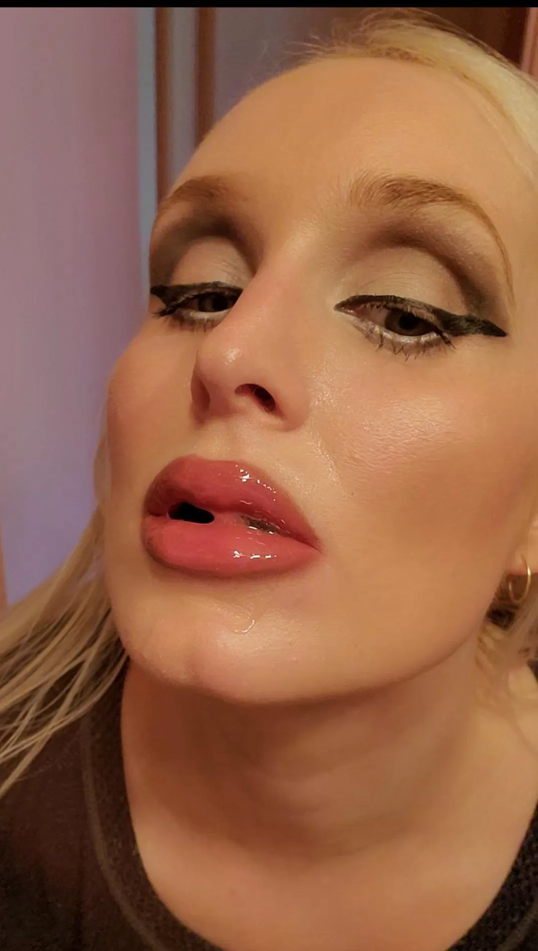 Lip drip tease