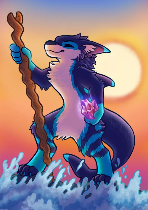 @lithxe_ rising at the sunset🌅May your crusade be successful (art by me @SevernSamuel on twitter)