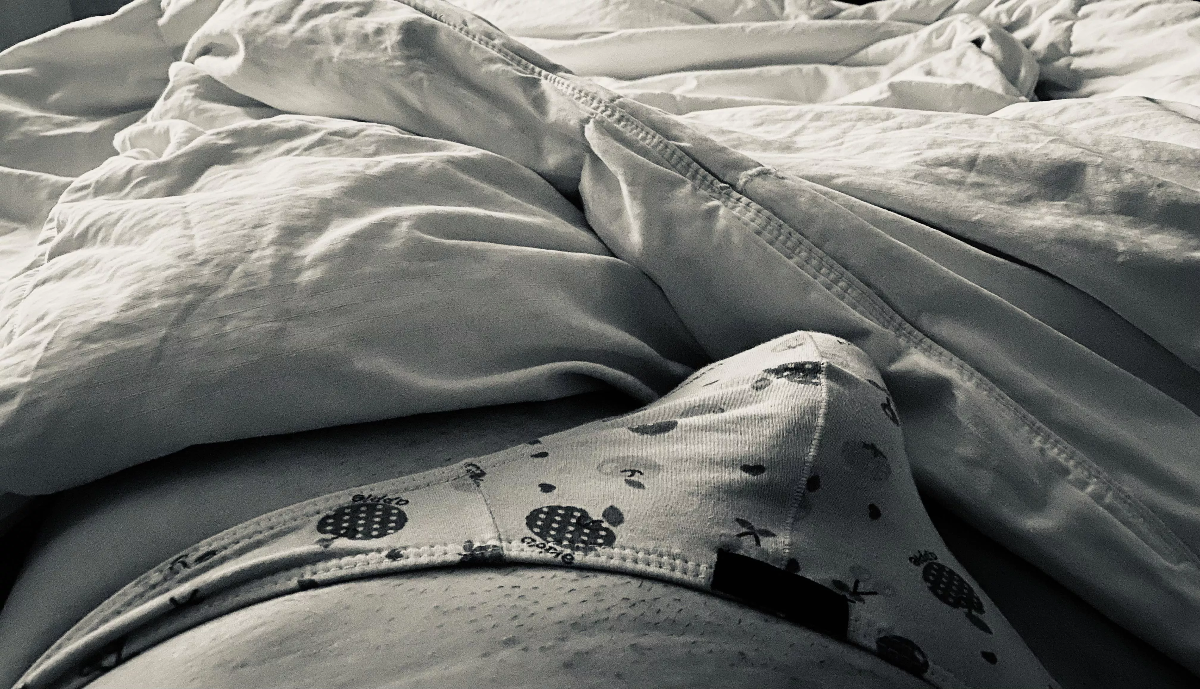 Little morning bulge in my strawberry print panties Little morning bulge in my strawberry print panties