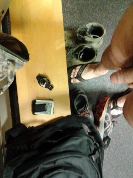 Locker room selfie of sorts Locker room selfie of sorts