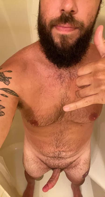 Long day at work.. fresh out of the shower Long day at work.. fresh out of the shower