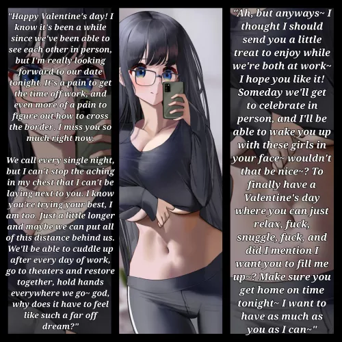 Long Distance Valentine~ [LDR] [Wholesome] [Dirty talk] [god I'm coping with captions because I can't be with mine what's wrong with me]