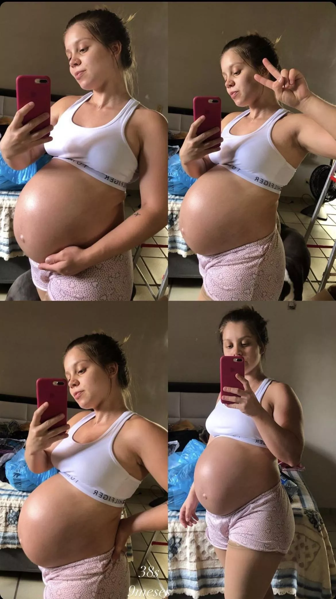 Look at my beautiful bump! Do you like it babes? Let’s maybe have some enjoyable fun. What do you say? 😘😈🤰🏻🤰🏻🥰
