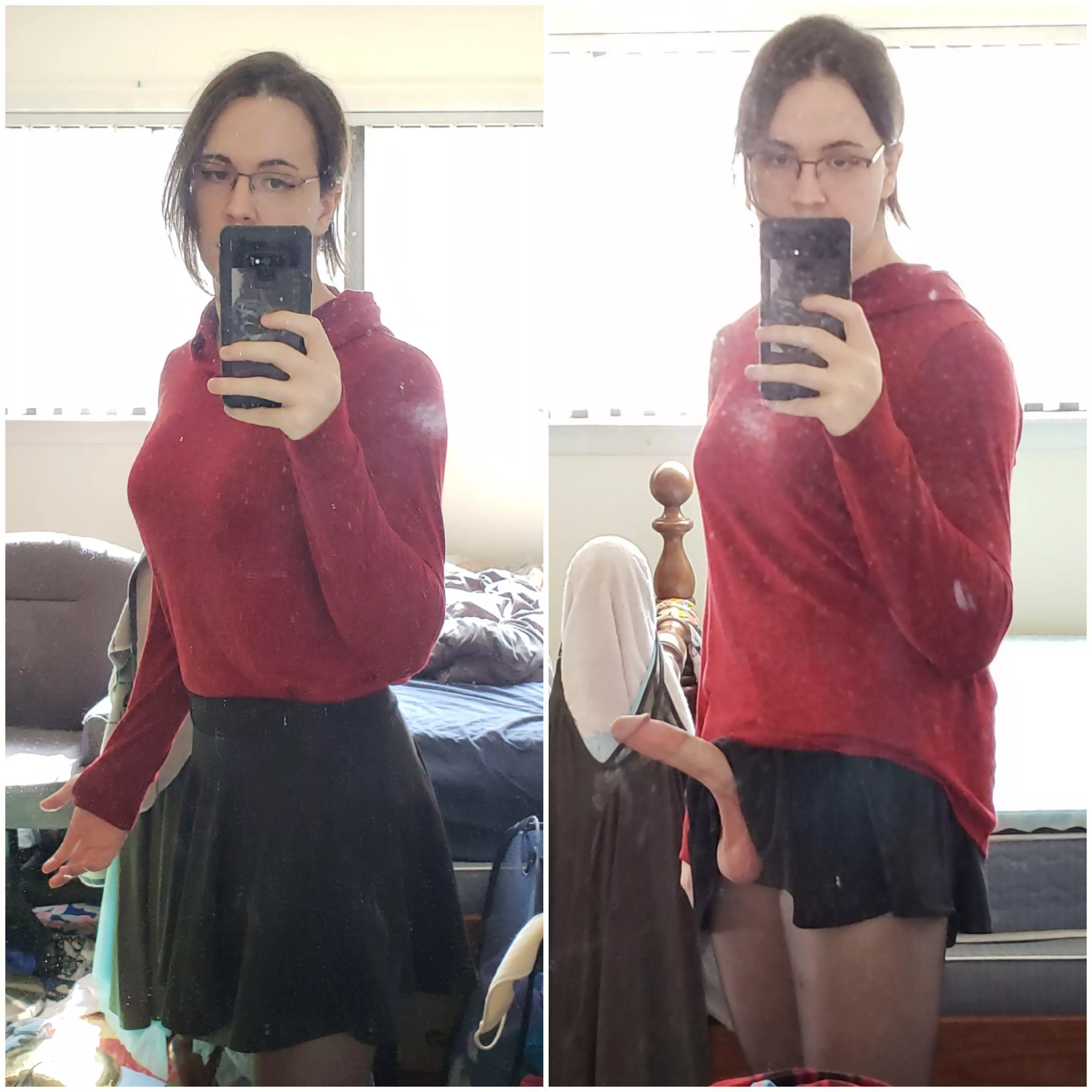 Look what my skirt was hiding.. Look what my skirt was hiding..