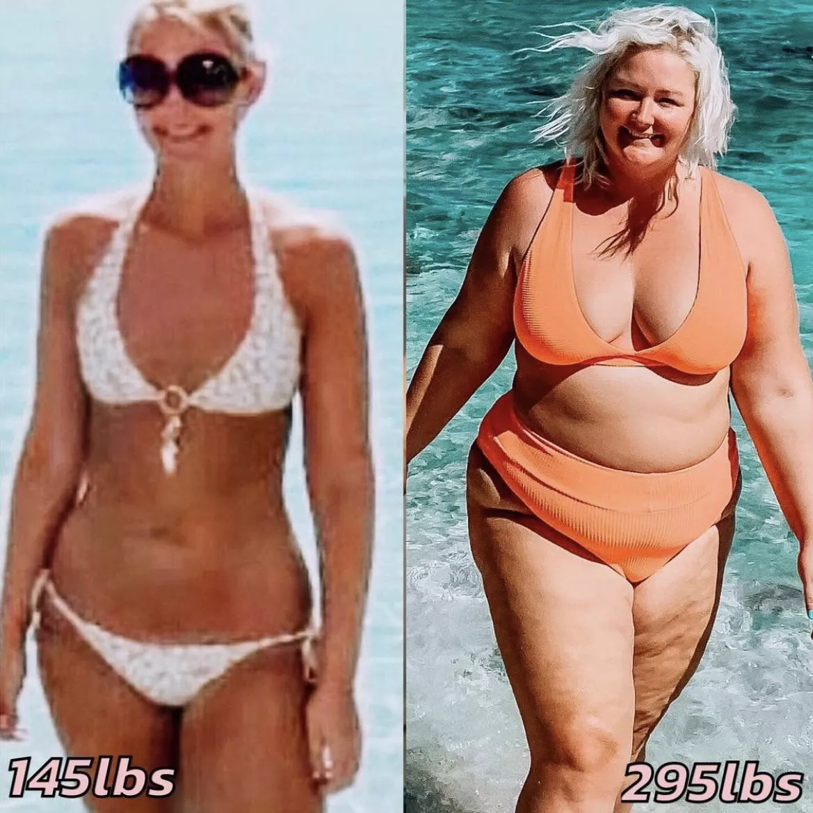 Looking better than ever after doubling her weight.