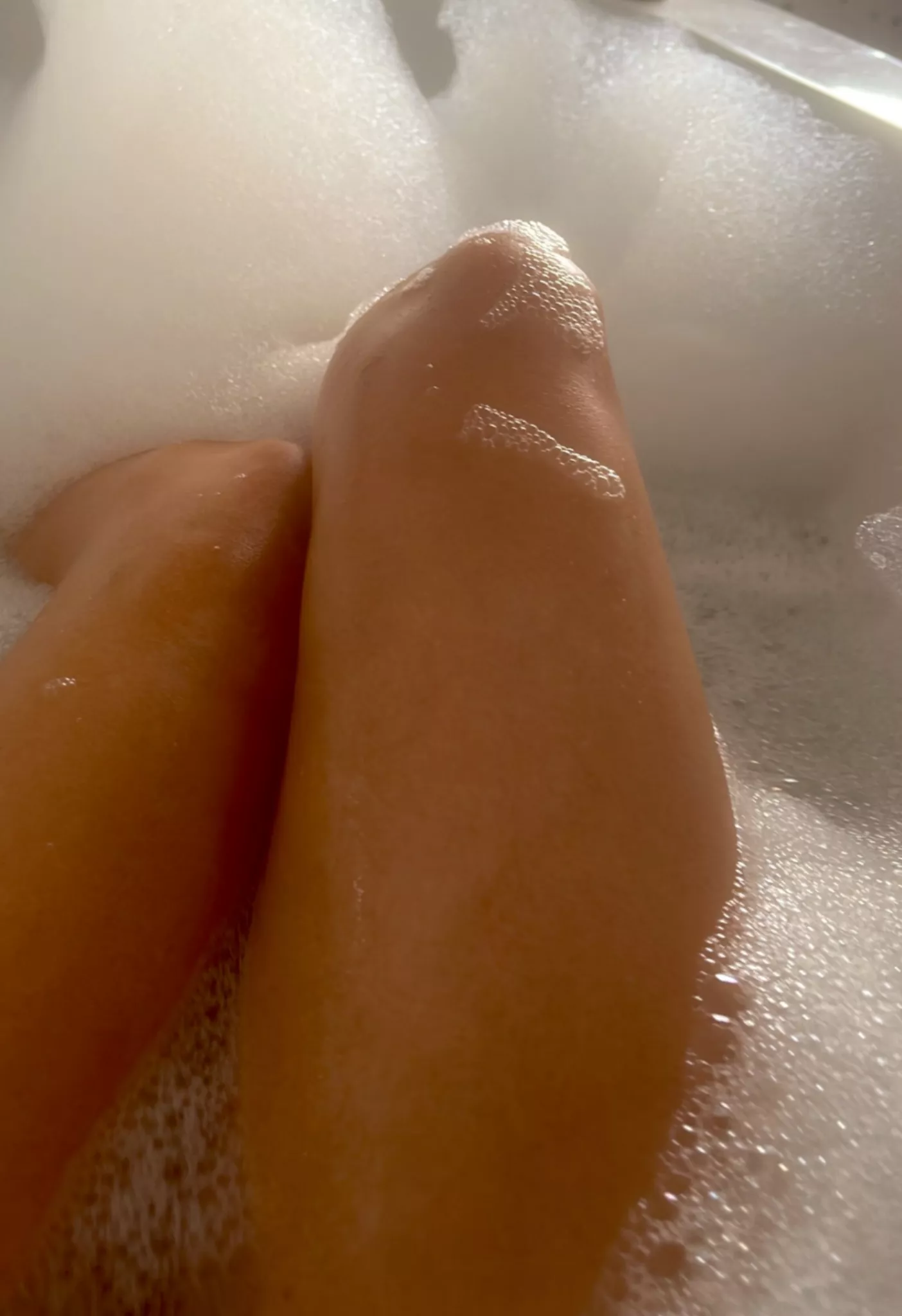 Love getting my long legs all soapy