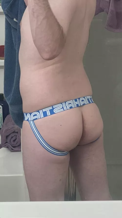 Love how this jock frames my lil booty Love how this jock frames my lil booty