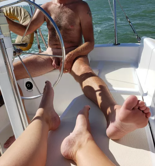 Love sailing naked! I'm sure glad we have warm weather even in the winter here. Love sailing naked! I'm sure glad we have warm weather even in the winter here.