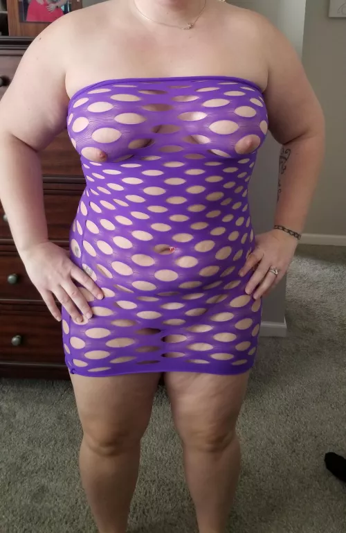 Love this fishnet body stocking on me!