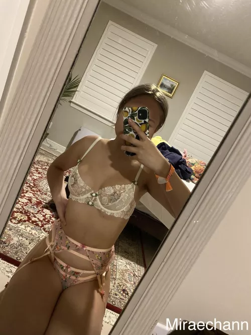 Love wearing lingerie to lab 😈