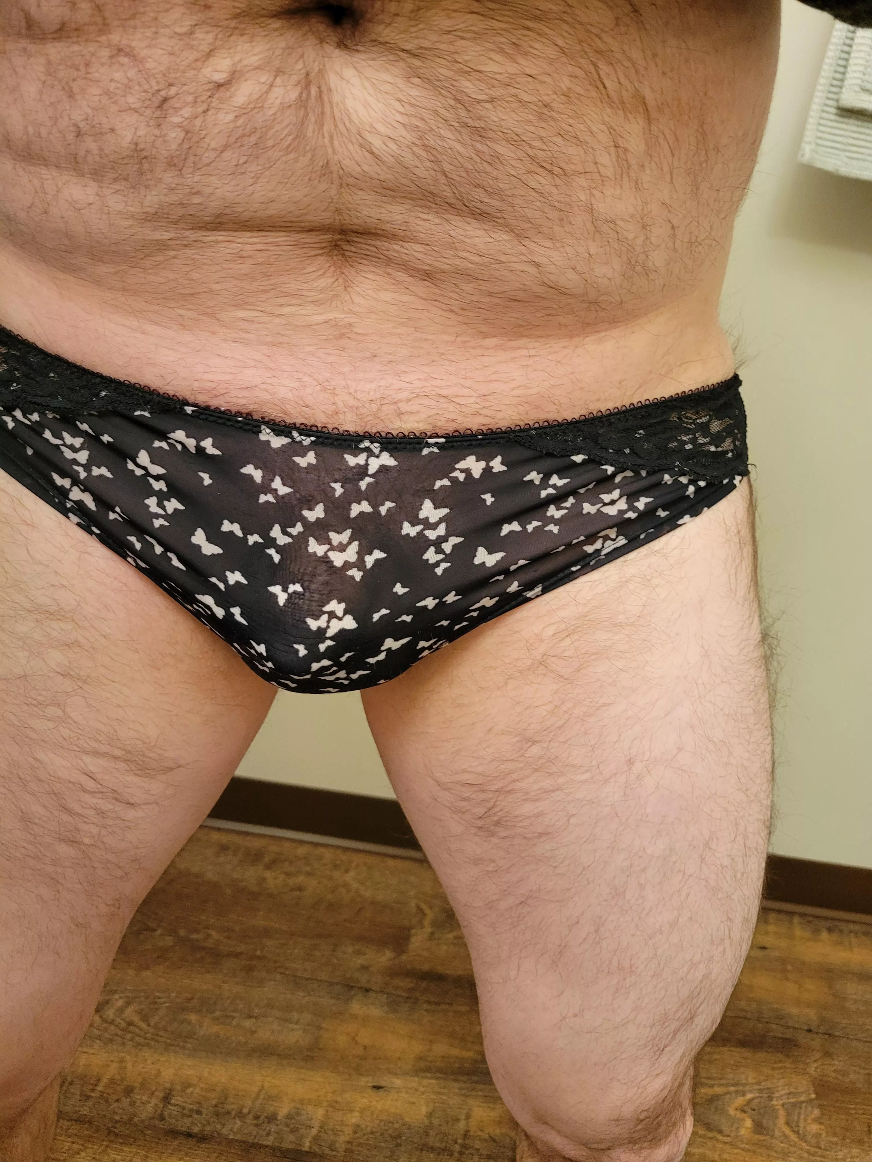 Love wearing my girlfriends panties Love wearing my girlfriends panties