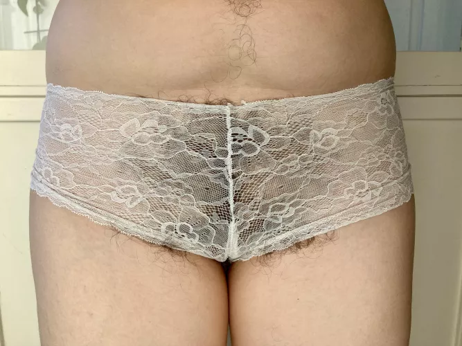 Love wearing white lace panties…