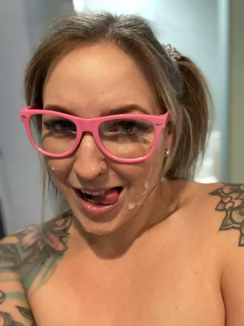 Love when hubby showers me in his cum