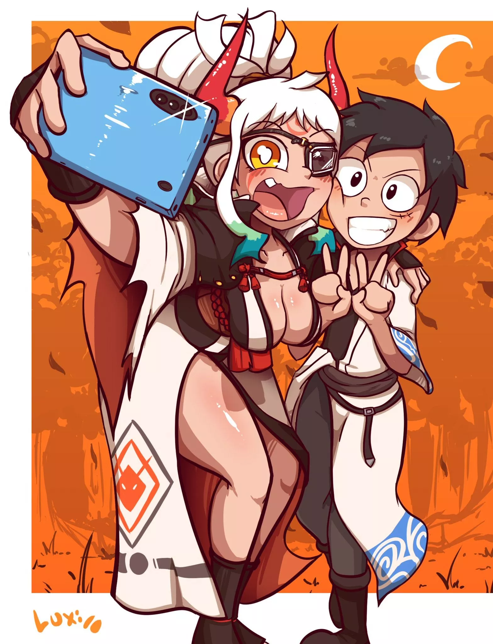 Luffy and Yamato's Halloween Costumes (luxidoro) Luffy and Yamato's Halloween Costumes (luxidoro)