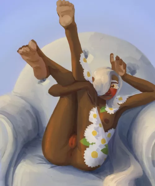 Lupi's legs up (milkmango2 on Twitter)