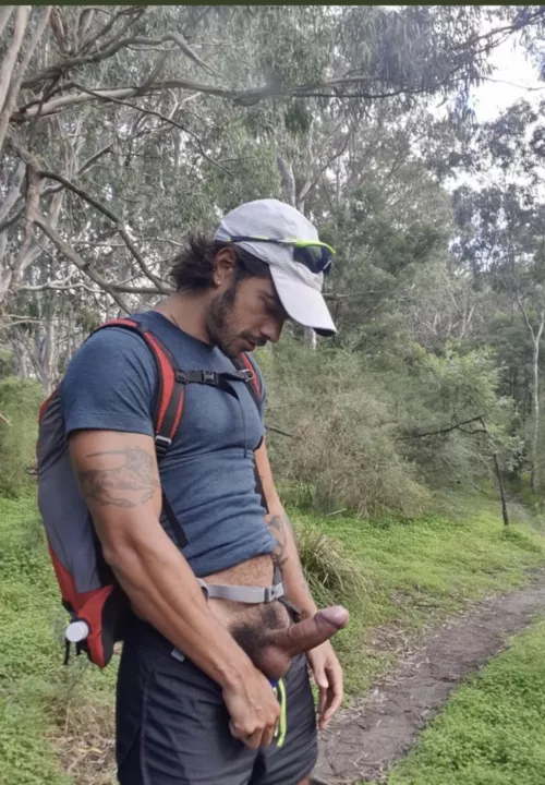 Luv guys advertising on a hike