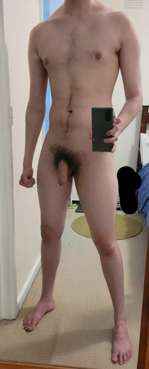 [M] 22, 63kg, 5'11 Super nervous posting here, never have done this before. Trying to get more confident with my body. Can I please have your honest thoughts?
