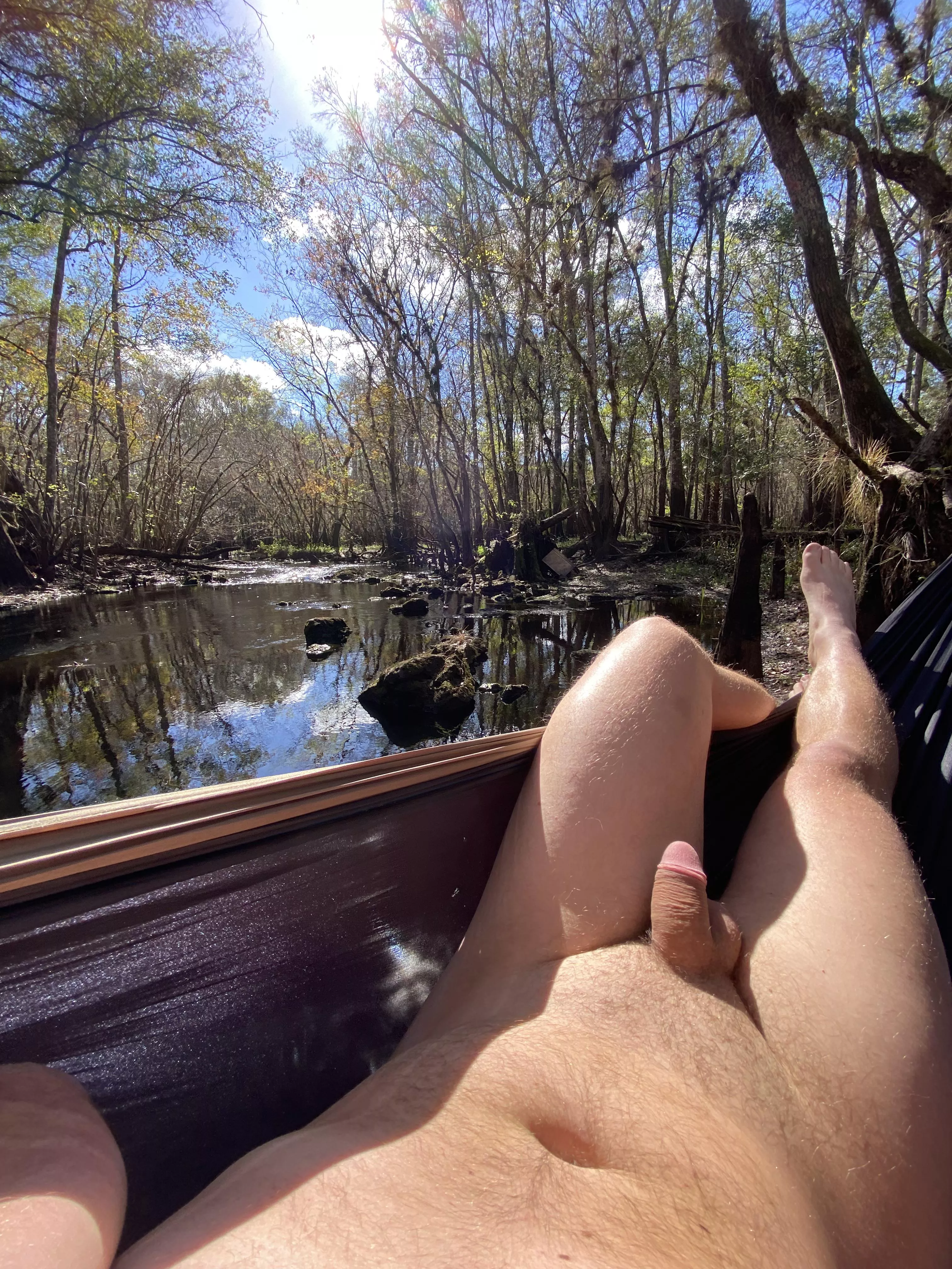 M [27, 196lbs, 5’9”] the sun, crisp air and babbling stream are medicine on the naked body