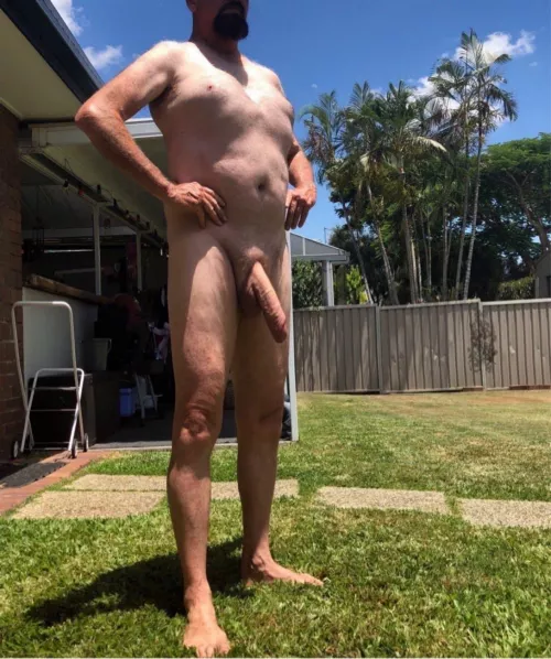 (M) best feeling in the world being naked on beautiful arm cloudless day. (M) best feeling in the world being naked on beautiful arm cloudless day.