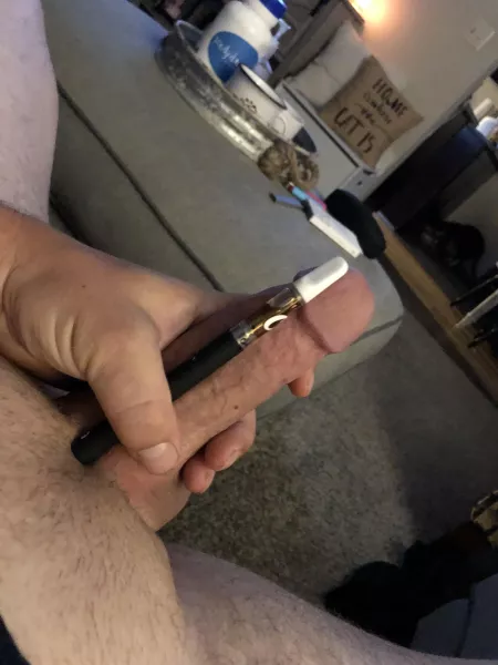 [M] Hope my roommate walks in. She always wants a hit.