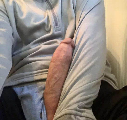 [M] It’s hard to hide this behind my gym shorts