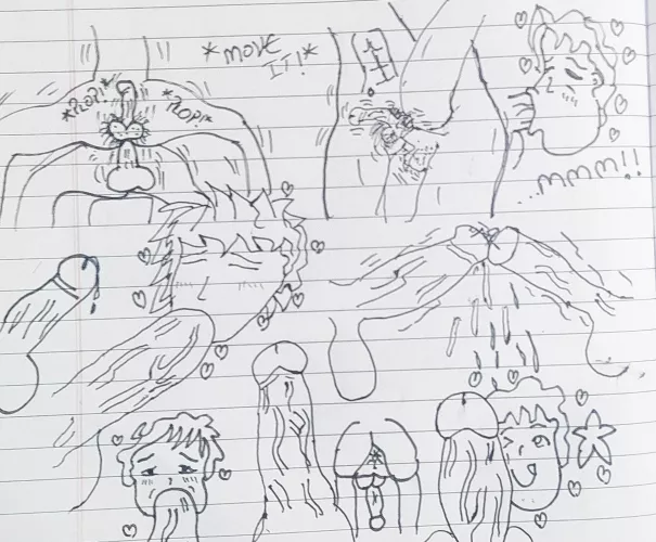 Made these terrible BL doodles during the class today (me)